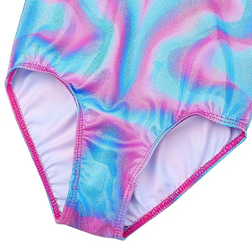 XFGIRLS Girls Gymnastics Leotards Kids Sleeveless Ballet Dance Fancy Biketards Dancewear Bodysuits Tumbling Outfit 10-12 - Thumbnail 5