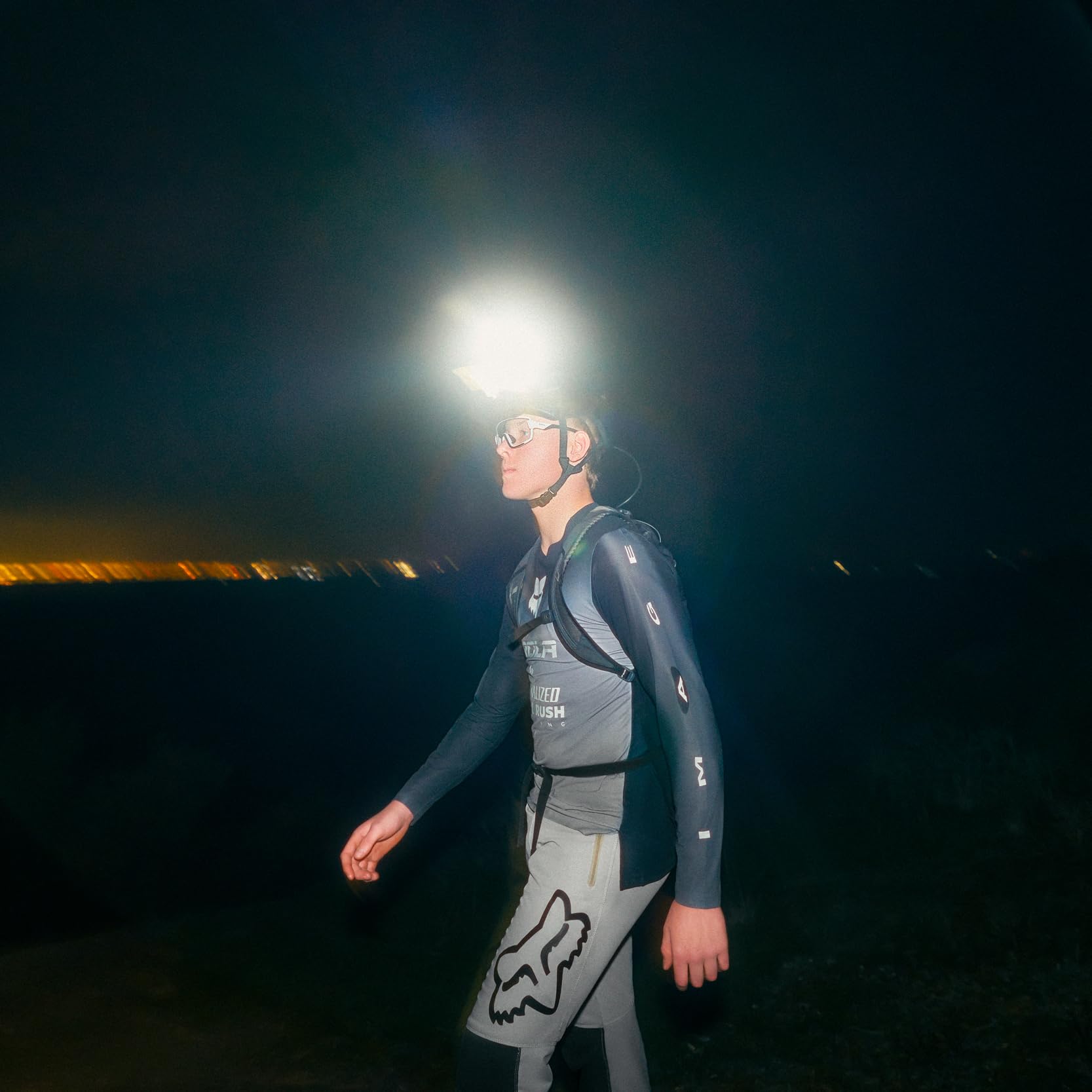 Knog Blinder X 2300 Bike Light Helmet Kit - 2300 Lumen Helmet Mounted Bike Headlight with External Battery, IP67 Waterproof,USB-C Rechargeable-Secure Helmet Mount Bicycle Light for Night Riding