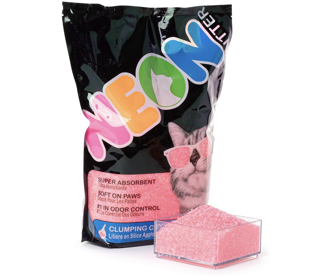 Ultra Pet NEON Pink Cat Litter Clumping Crystals Soft Super Absorbent 4lbs Bag