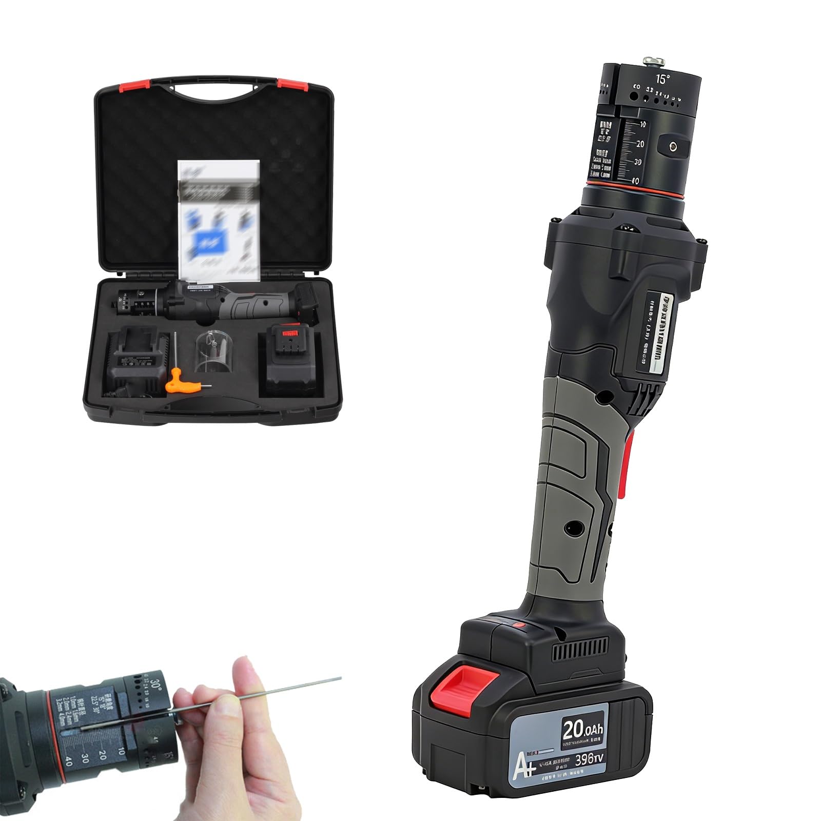 Afilador de electrodos de tungsteno, afilador eléctrico para soldadura TIG con bloque de molienda plano y ranura de corte, compatible con herramientas giratorias