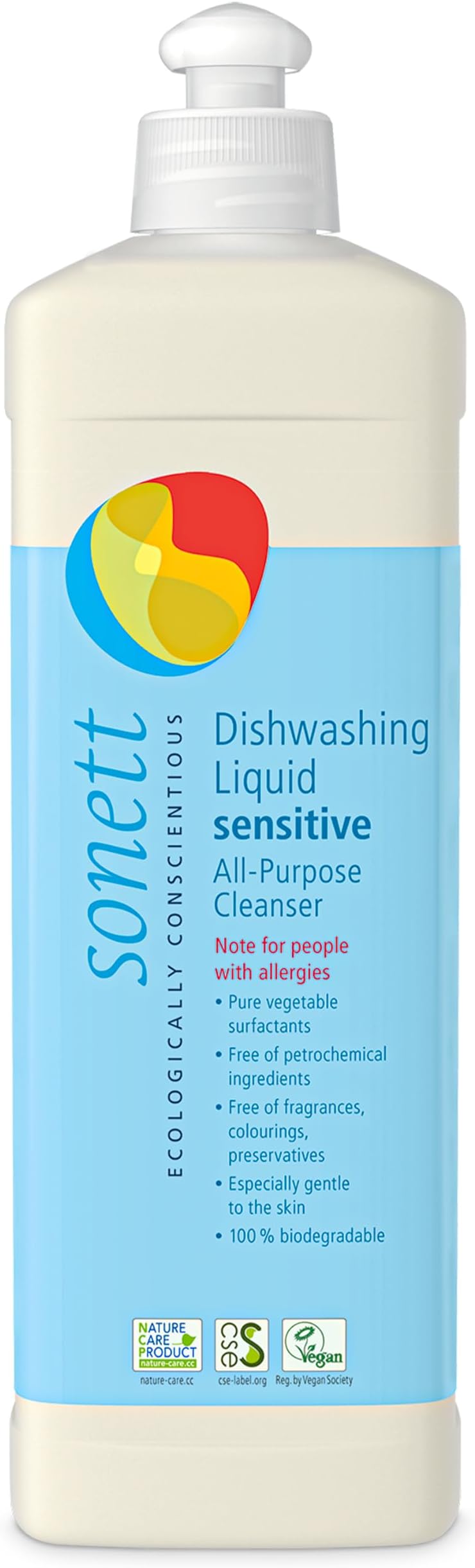 Sonett Dishwasher Detergent Liquid, All-Purpose Cleaner - 17 Fl Oz (1-Pack)