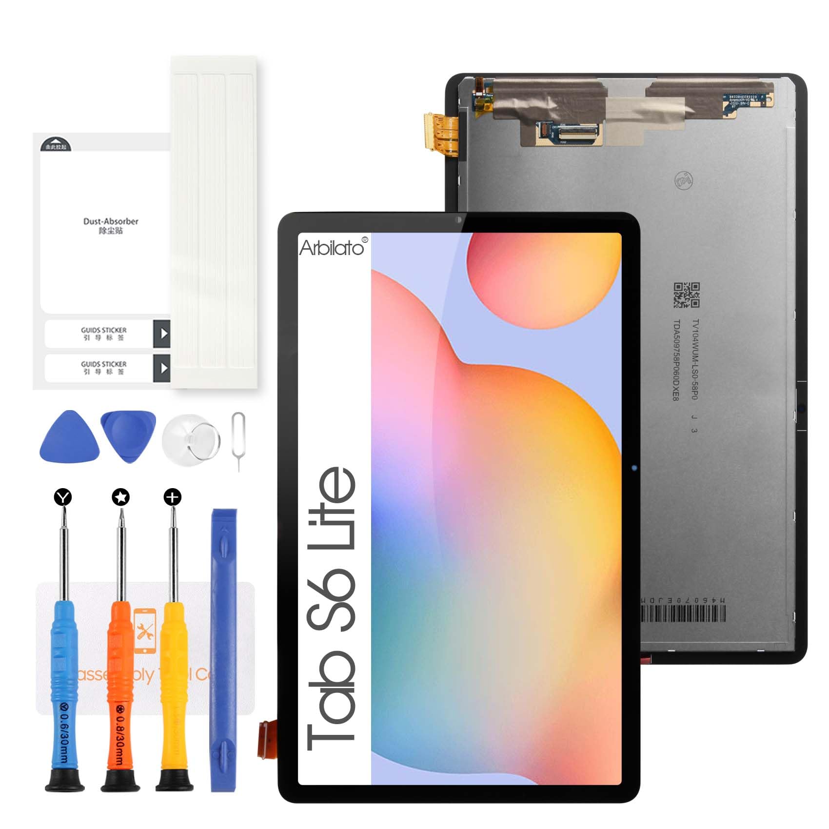 LCD Display für Samsung Galaxy Tab S6 Lite Bildschirm 10,4 Zoll Ersatz Touchscreen Digitazer Assembly mit Reparatur-Set,Kompatibel mit SM-P610 SM-P615