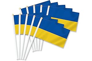 25 PCS Premium Mini Ukrainian Flags!