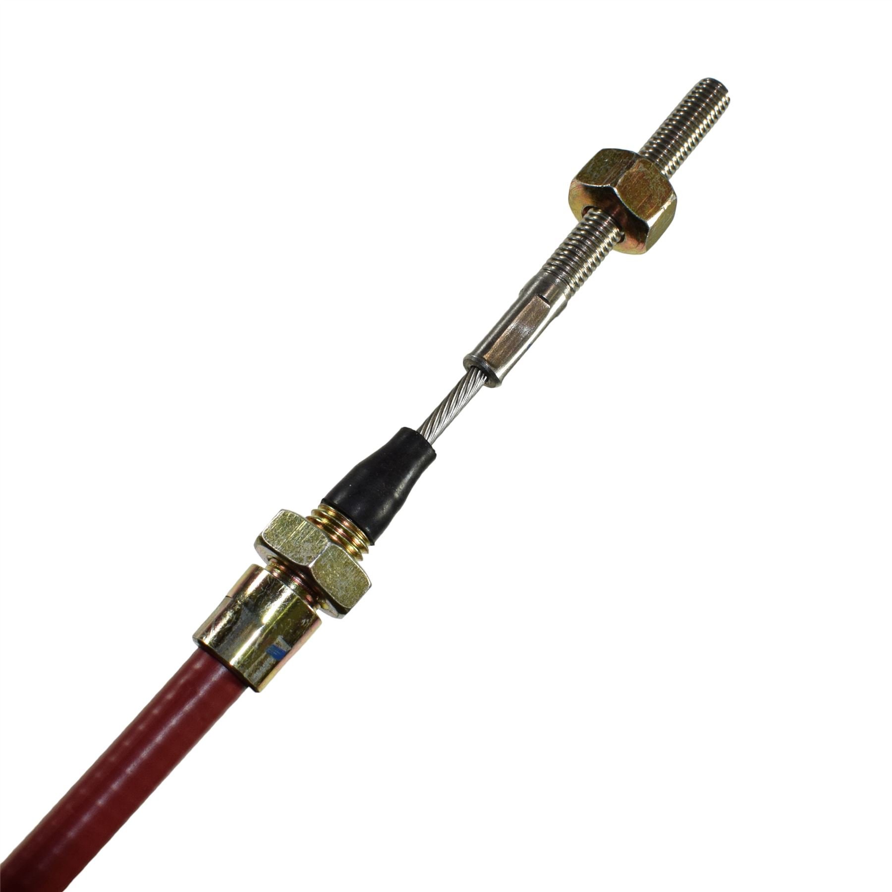AB Tools 2 x kabel hamulcowy do przyczepy ze stali nierdzewnej do systemów osi węzłowych osłona zewnętrzna 1230 mm