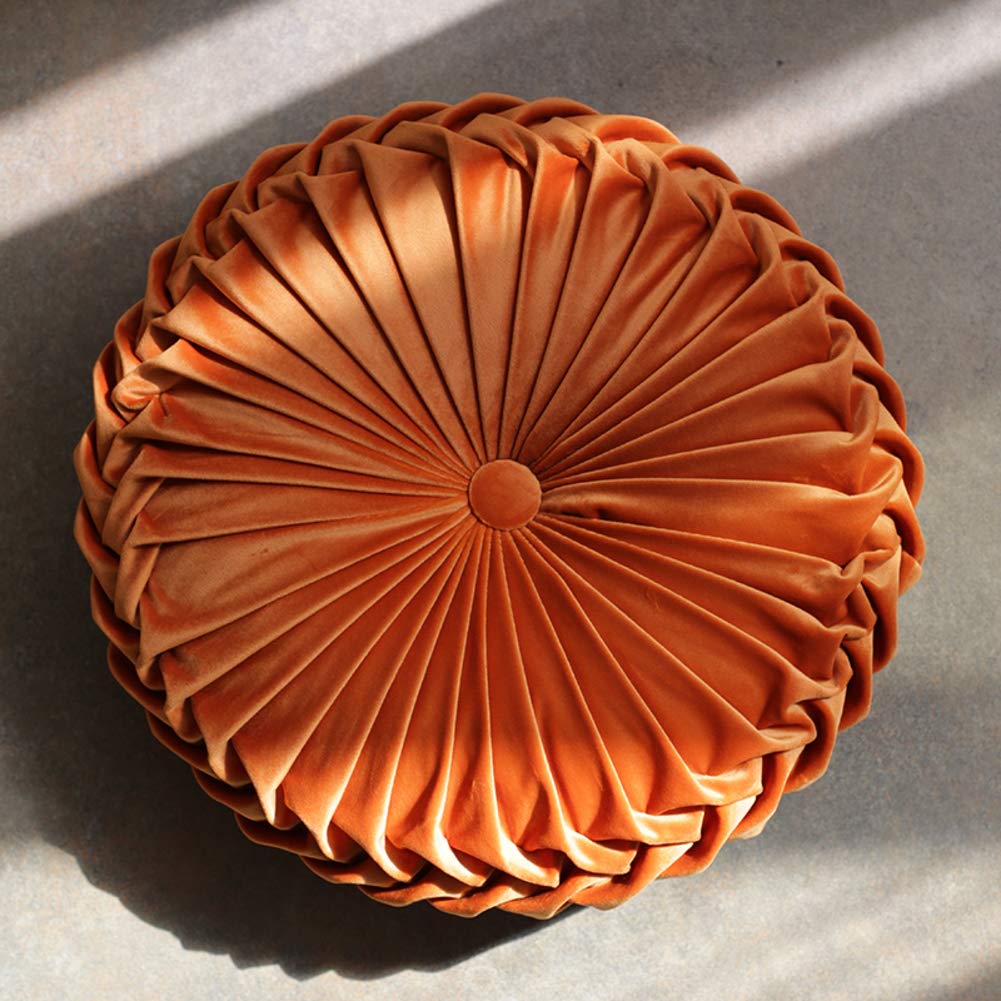 Garniture de siège haut de gamme en velours orange matelassé