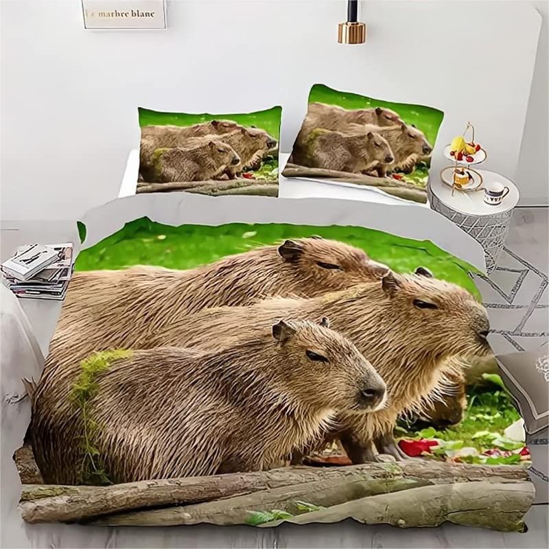 Housse de couette enfant capybara pour lit 90x190 : finis les draps rêches qui font transpirer