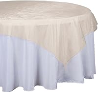 Vista 7 de Efavormart - Mantel cuadrado de organza dorada de 72 x 72 pulgadas, para bodas, fiestas, eventos, banquetes