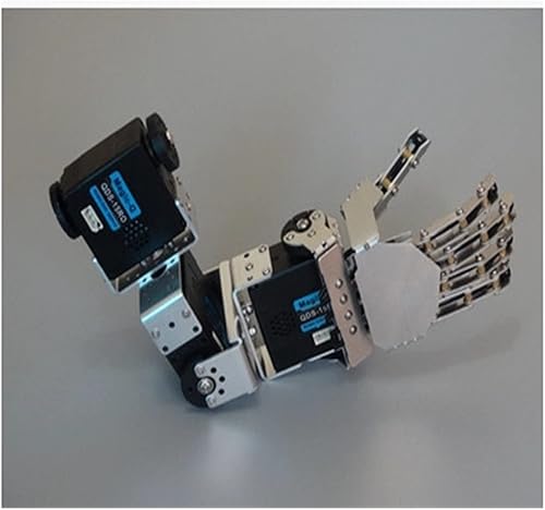 Miniatura 5 de Brazo de robot montado de metal 3DOF Humanoide Biped Robot Brazo Mano con 5 dedos Robótica Abrazadera de garra Juguetes DIY Color  Mano izquierda