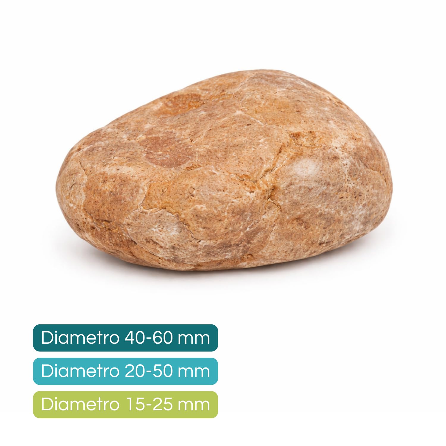 VIRSUS Ciottoli Marmo Rosso Verona, Sacca da 25kg, Sassi con Angoli arrotondati per Decorazione Ornamento Giardino, Pietre Naturali per Vaso Fiori, Acquario, Diametro 40-60 mm