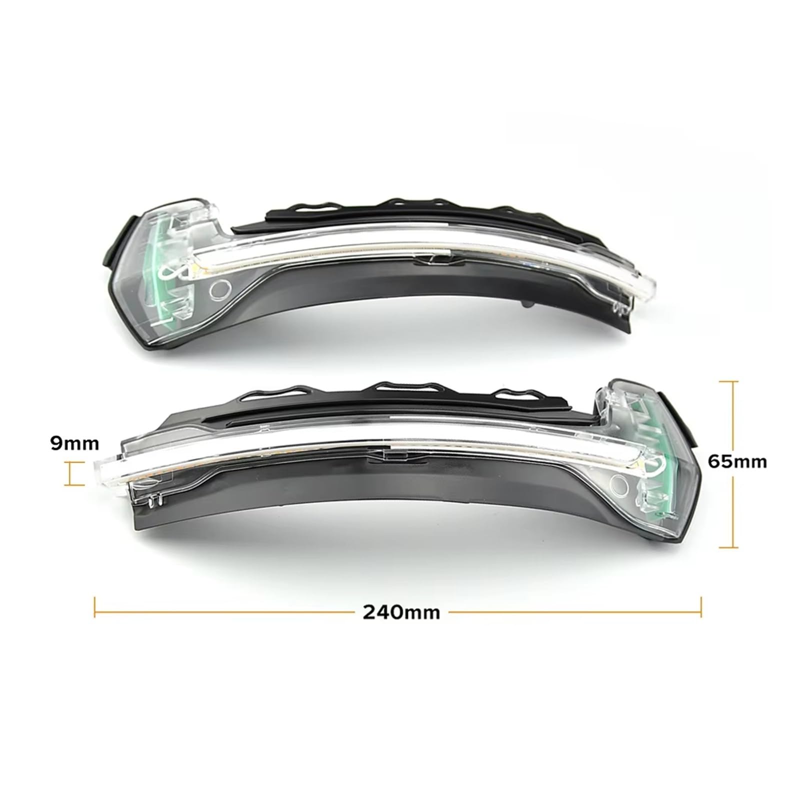 Per RS3 A3 8V S3 LED Indicatore Di Direzione Dinamico Specchietto Laterale Acqua Lampeggiante 2013-2018 Indicatori Retrovisori(Crystal white)