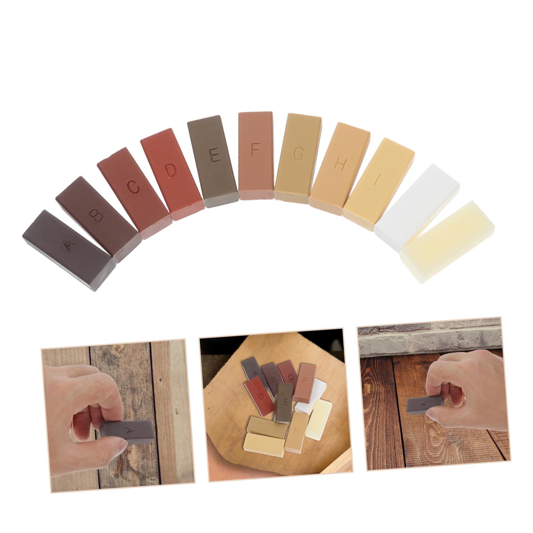 Healeved 11pezzi Cera Per Riparazione Pavimenti Stucco Per Pavimenti in Legno Duro e Laminato Colori Cera Dura Ad Asciugatura Rapida Riempitivo Per Scricchiolanti e Piastrelle