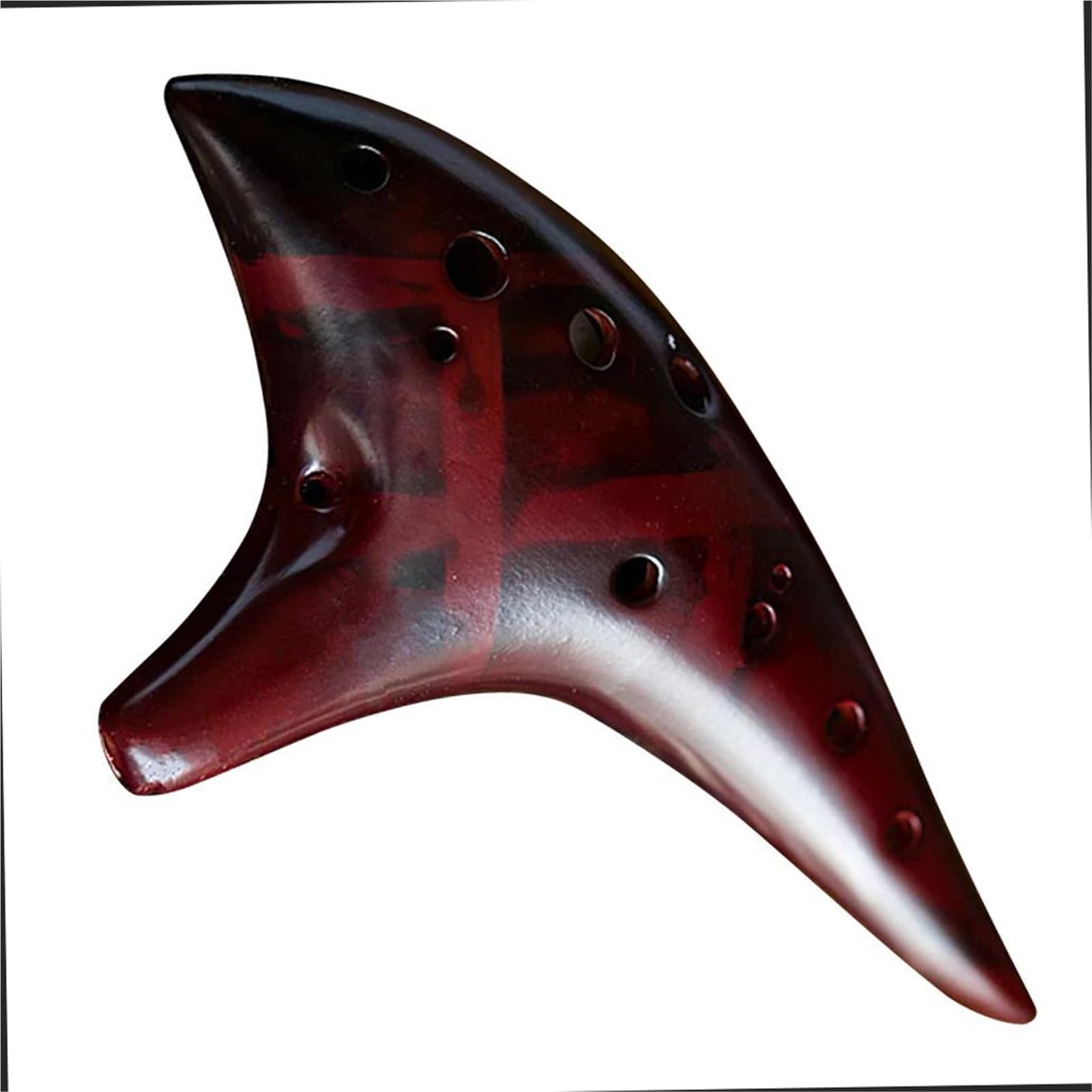 Ocarina Standard Ocarina professionale in Do alto a 12 fori | Ampia gamma, tono pieno e chiaro, compatto e portatile(Red)