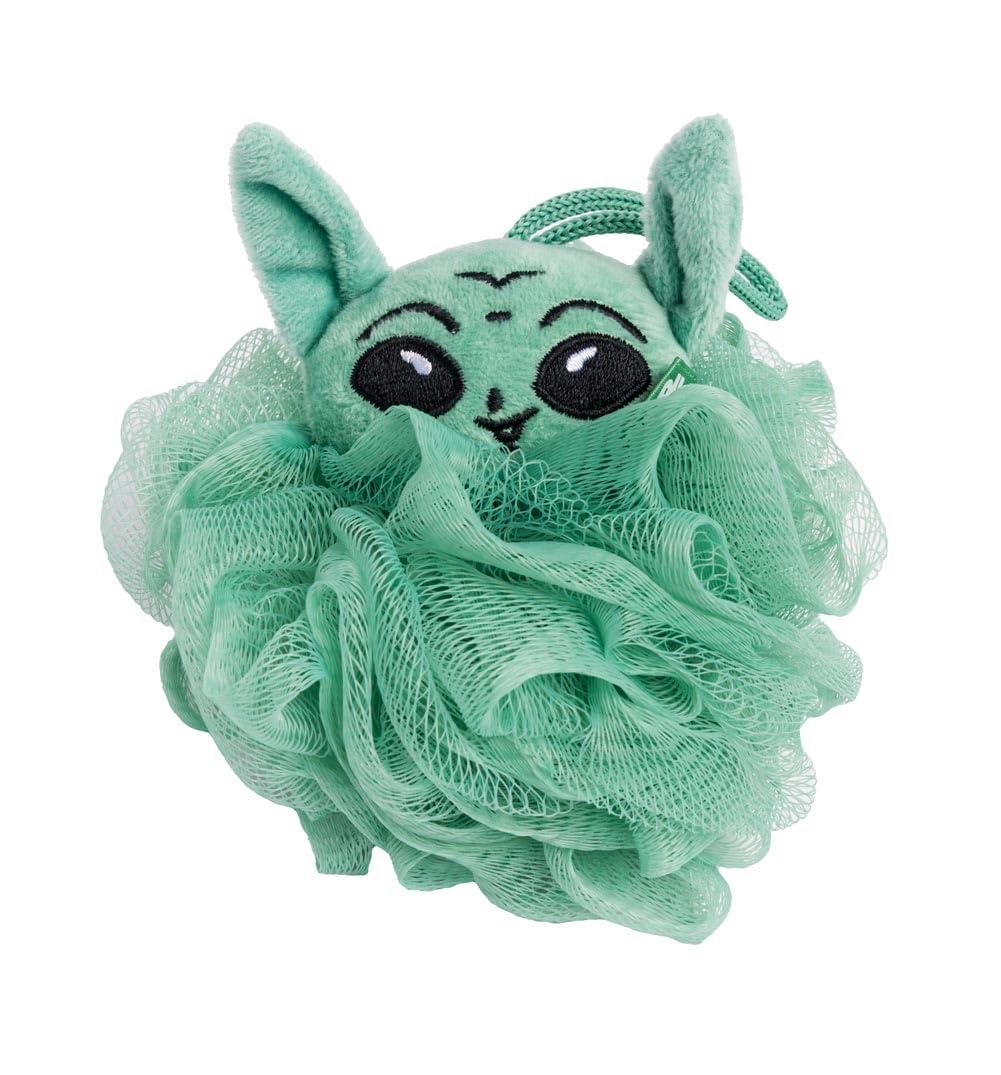 Mad Beauty Green The Mandalorian Grogu Body Puff Loofah Baby Yoda, Bath Gift