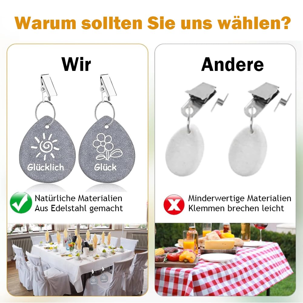 Poids Nappe De Table Exterieur Nuangoo 10 Pièces Poids Pour Nappe De Table,Marbre Poids De Nappe Pour Les Clips De Fixation De Nappe à La Maison, Au Camping, Au Mariage, Au Pique