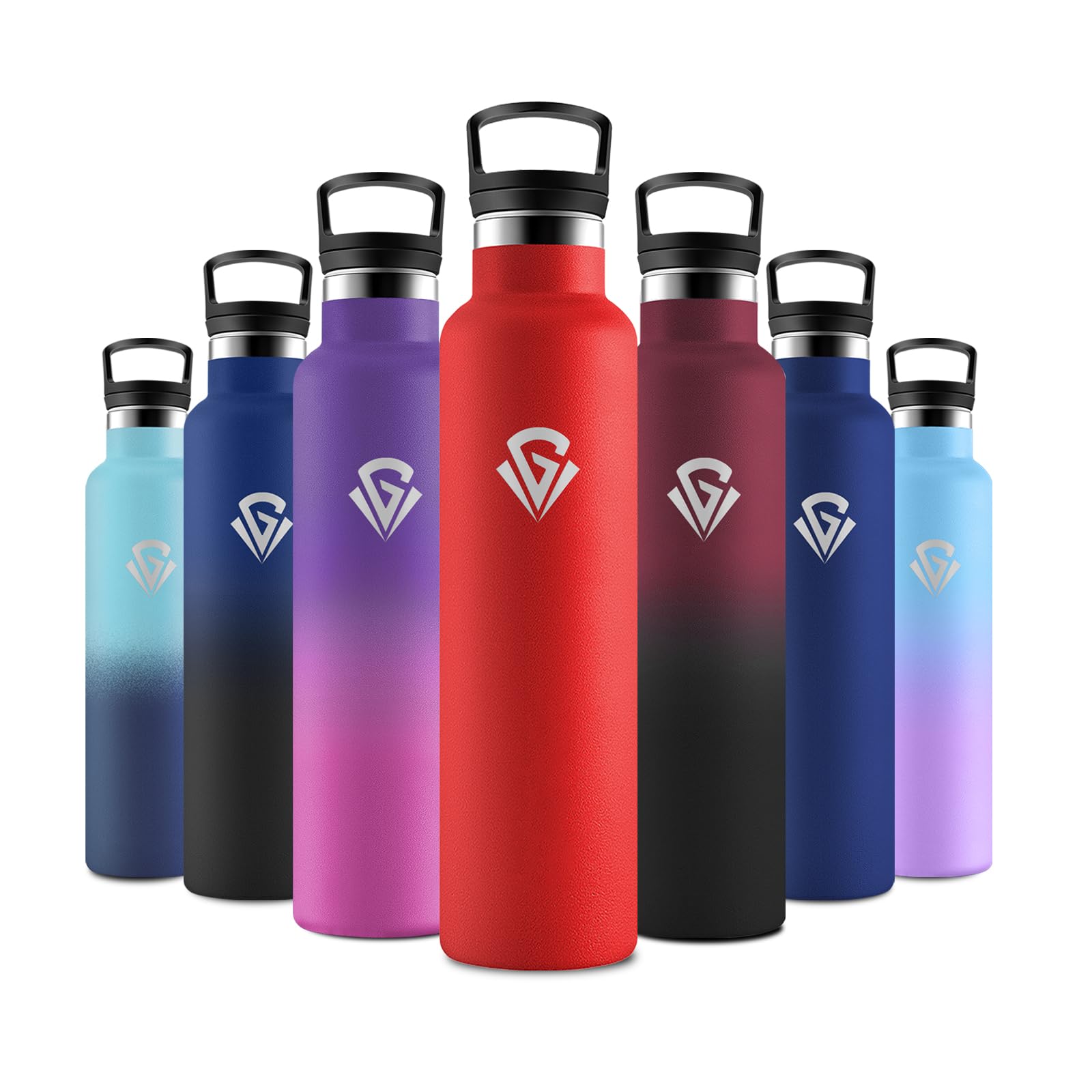 JAPORIA 1L Insulated Water Bottle with Straw Double Layer Stainless Steel Leak Proof Water Bottle for Carbonated Drinks Gym