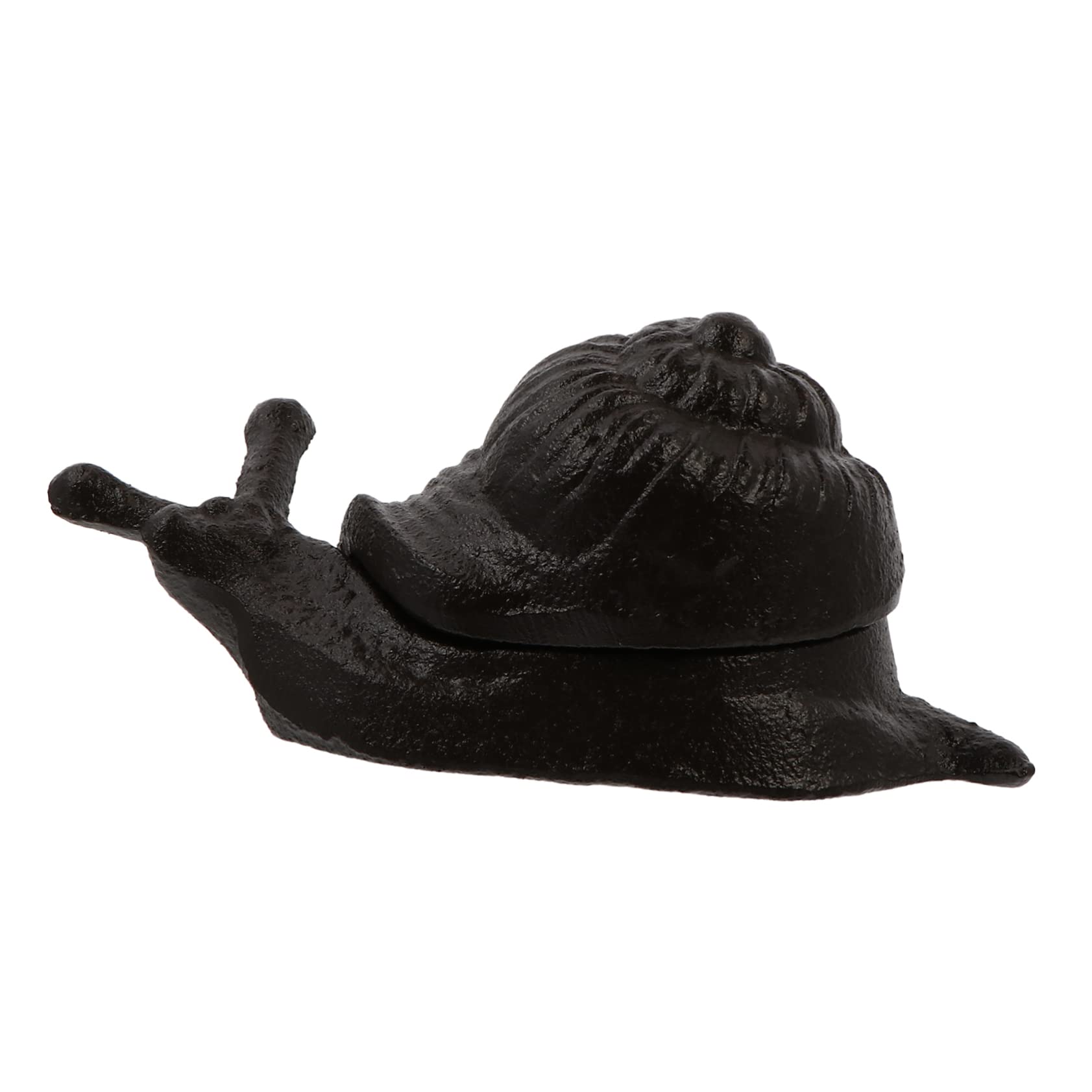 Caja en Negro para Guardar Llaves Forma de Caracol de Hierro Fundido y Almacenamiento Seguro Decoración de Jardín