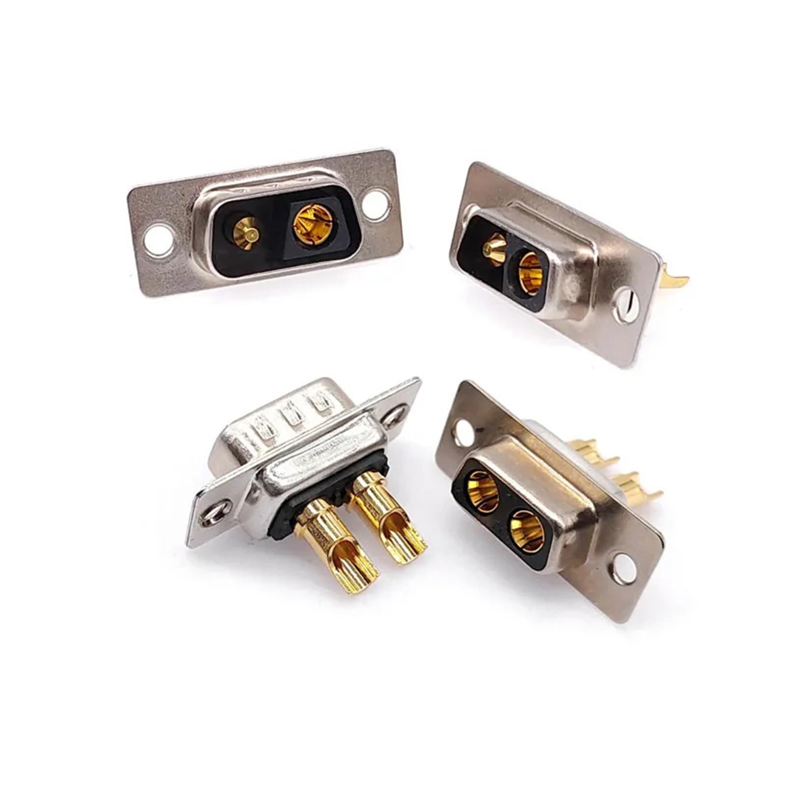 Connecteur à courant élevé 2W2 2V2 30A, 2 broches mâle femelle, adaptateur D-SUB, Type de soudure 2 broches, 1 pièce(Dark Grey)