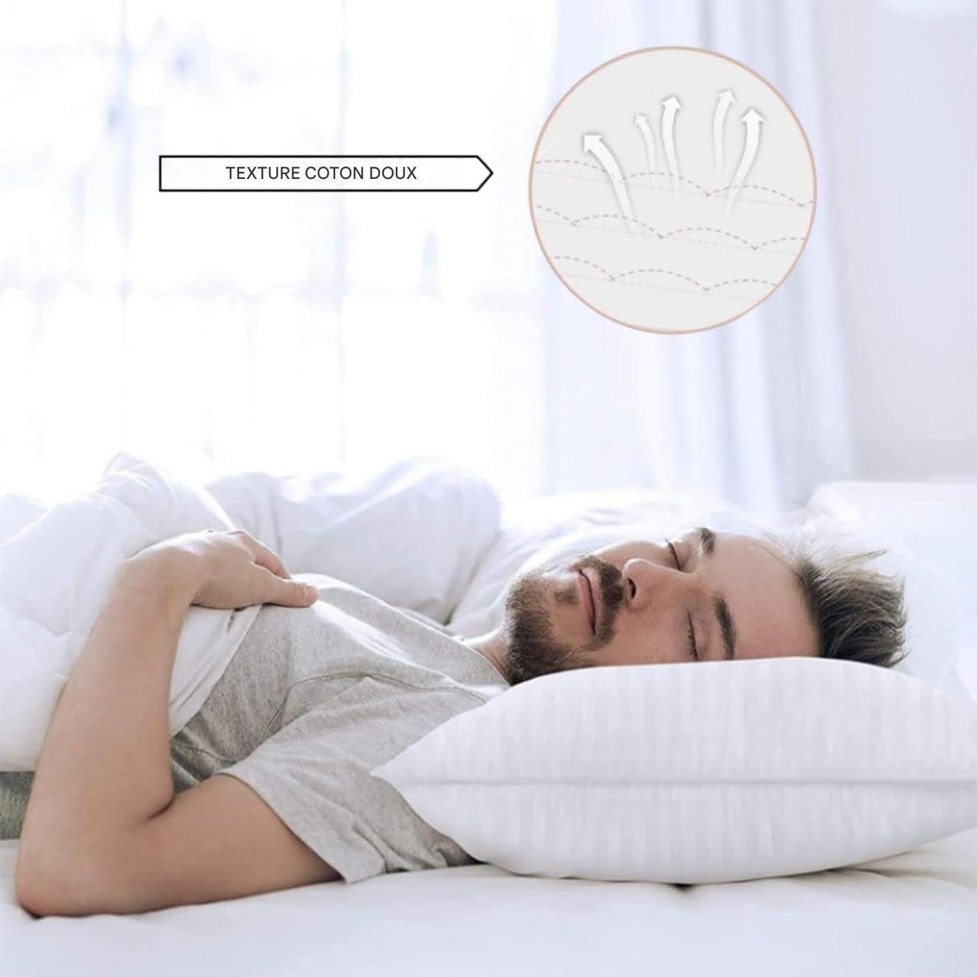 Almohada Anti Ronquidos para Hombres Cojín Cómodo para el Cuello | Almohada Para Dormir Para Mujeres Niños Niñas Esposa Esposo Embarazo Dormitorio Sala De Estar