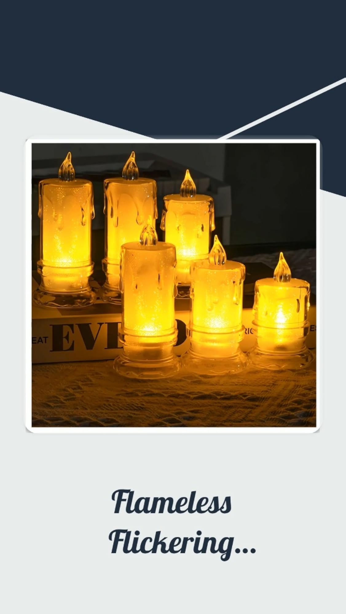 LED Tealight Candles - Flameless Flickering Decorative Lights