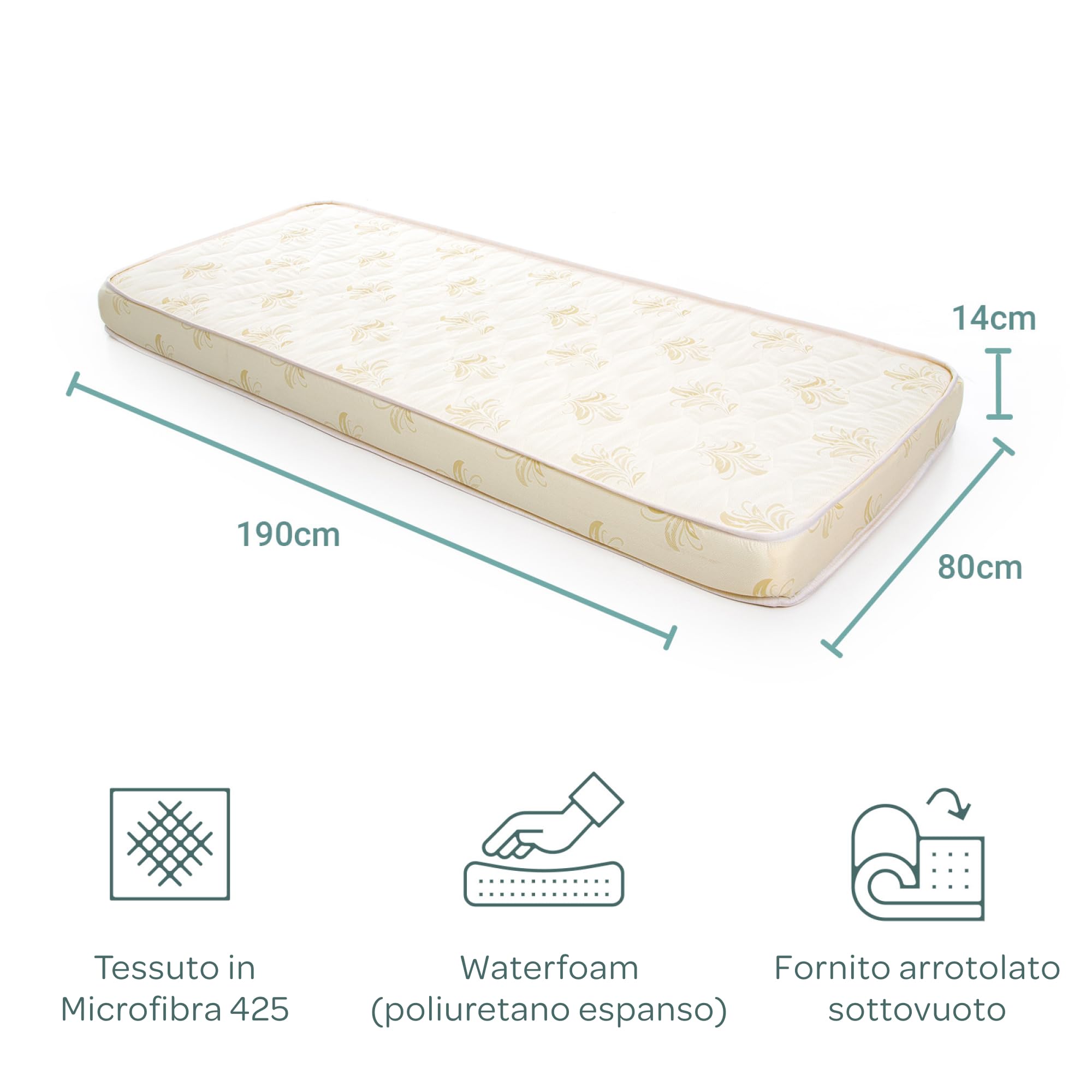 DOLCI SOGNI Letto a Castello per Adulti e Bambini Scomponibile in 2 Letti Singoli (Struttura + Materasso E Cuscino Nero)