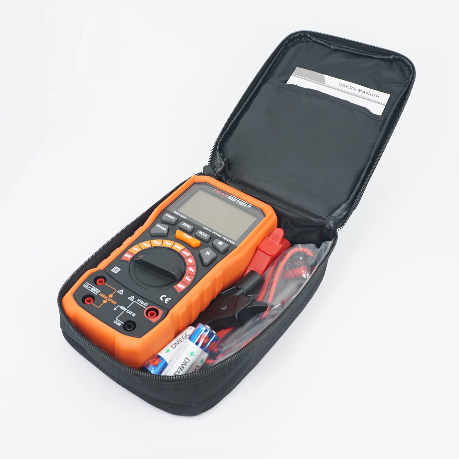 Testeur de résistance d'isolation megohmmètre numérique 1000v AC/DC appareils électriques et résistance d'isolation jusqu'à 100gΩ PI/DAR, test de fréquence et de basse tension