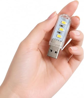 Flash Disk Görünümlü 2'li USB Mini LED Gece Lambası Beyaz Işık Tak Çalıştır [Enerji Sınıfı A+++]
