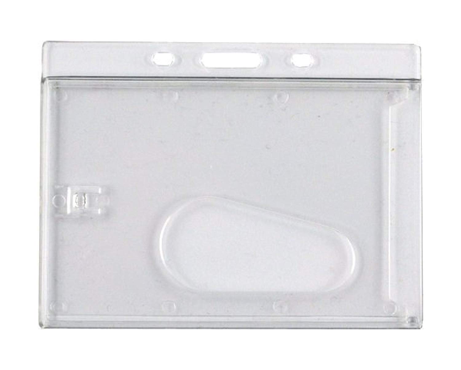 100 Stück Namensschilder, Ausweishülle, EC-Schutzhülle, Kartenhalter, Ausweishalter, glaskar, Hart-PVC