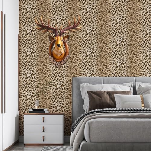 Simon&Siff Leopard Wallpaper Textured Wallpaper 17.3'' x 39.4ft Animal Print