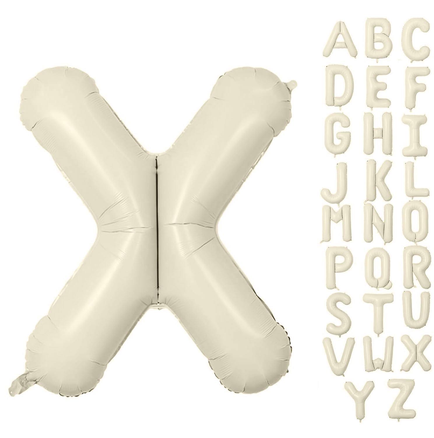 Letter Balloon 40Inch Cream White Big Alphabet Balloons Letter X