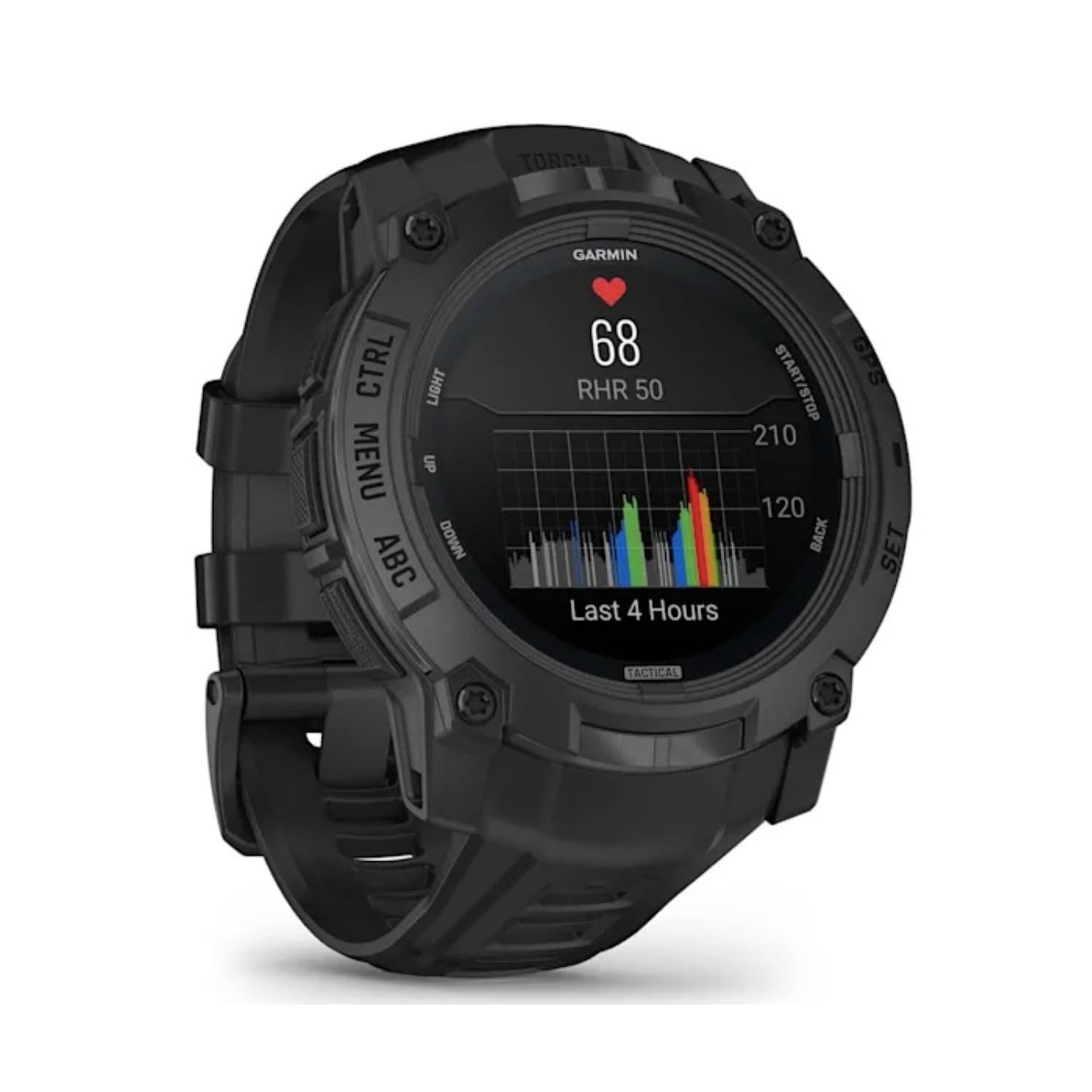 Garmin Instinct 3 Tactical Edition 50 mm, Reloj Inteligente, Negro | Pantalla AMOLED, GPS, linterna LED, funciones tácticas y hasta 24 días de batería