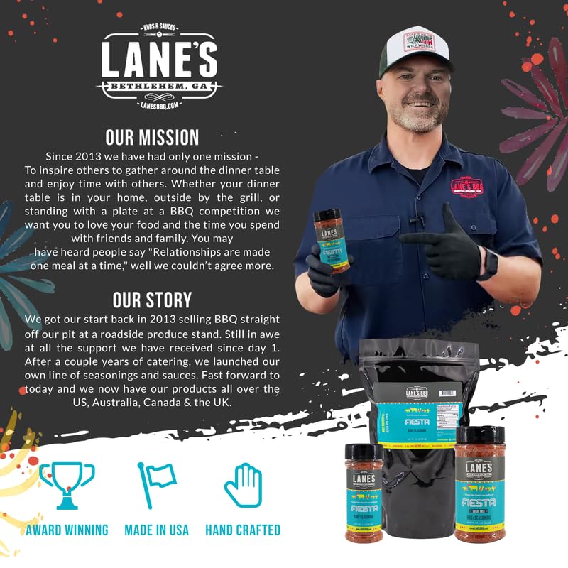 Miniatura 8 de Lane's Fiesta Taco - Mezcla de condimentos para tacos, condimento keto para tacos, condimento para tacos de pollo, suave, sin MSG, mezcla de