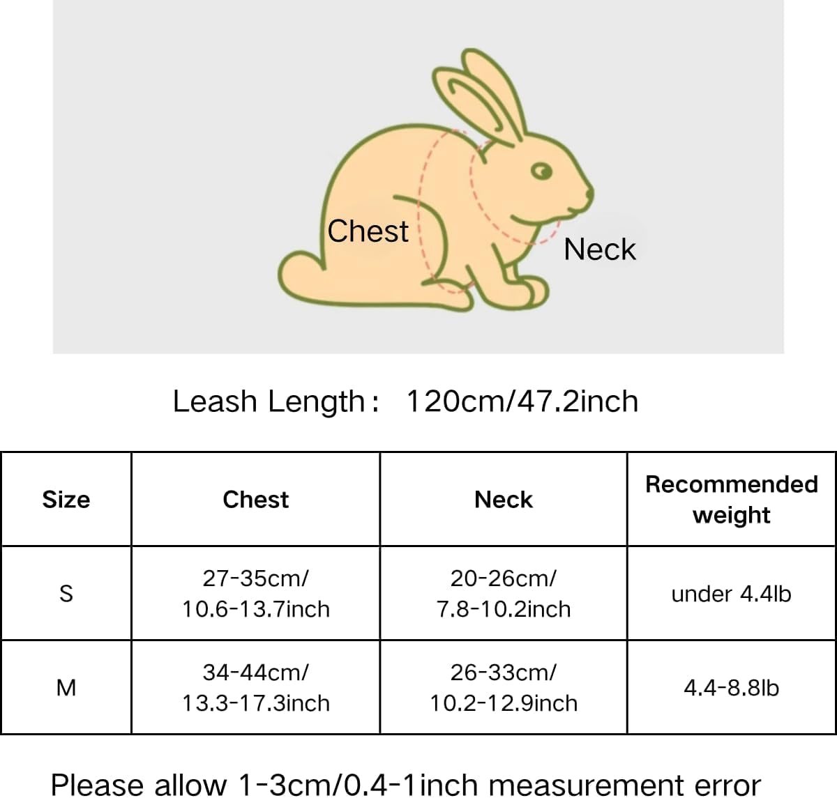 FORZENA Rabbit Clothes Cute Vest Harness Leash Set Adjustable Outdoor Walking Control Rope for Small Pets Bunny Guinea Pig Ferret Kitten (S,Blue)