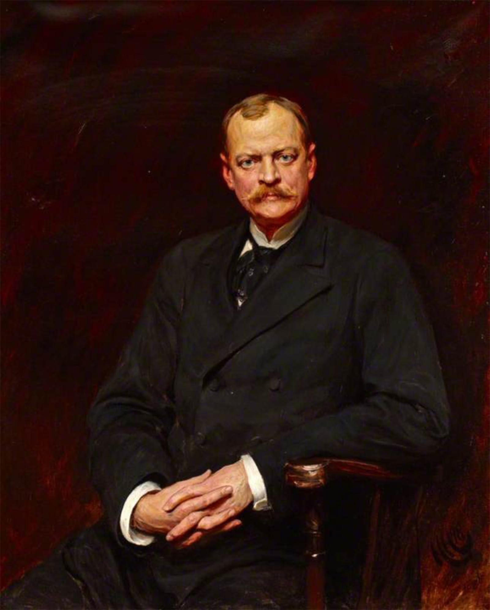 POSTERIIk Vintage Classic Picture Landscape Artwork William Waldorf Astor Sir Hubert Von Herkomer Portrait Canvas Painting for Office Home Decor 60x90cm