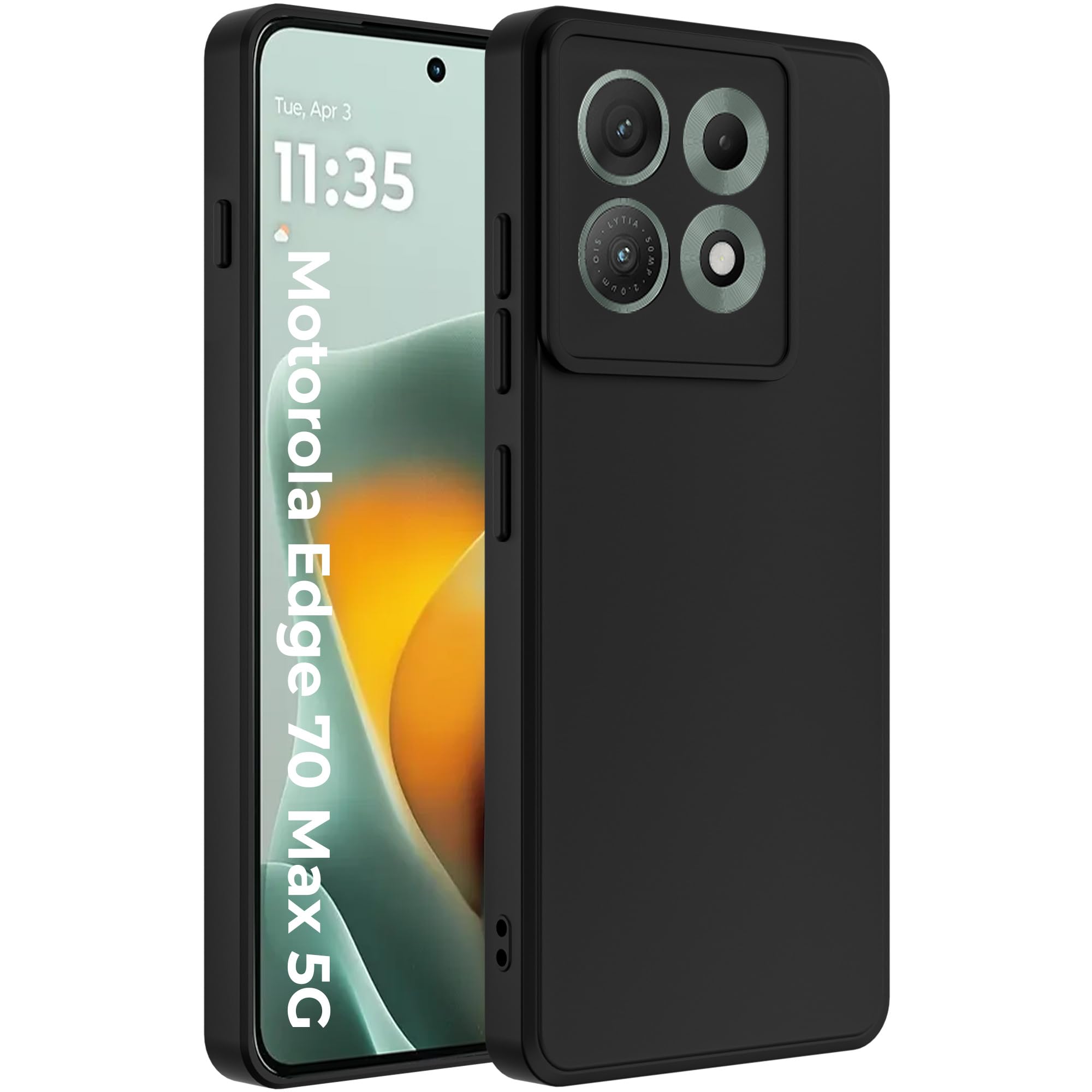 A rtistque Back Cover Case for Motorola Edge 70 Max 5G | Camera Protection | Shockproof TPU | Stylish Protective Design | Slim Fit | Ultra Matte | Motorola Edge 70 Max Back Cover - Black-image-5