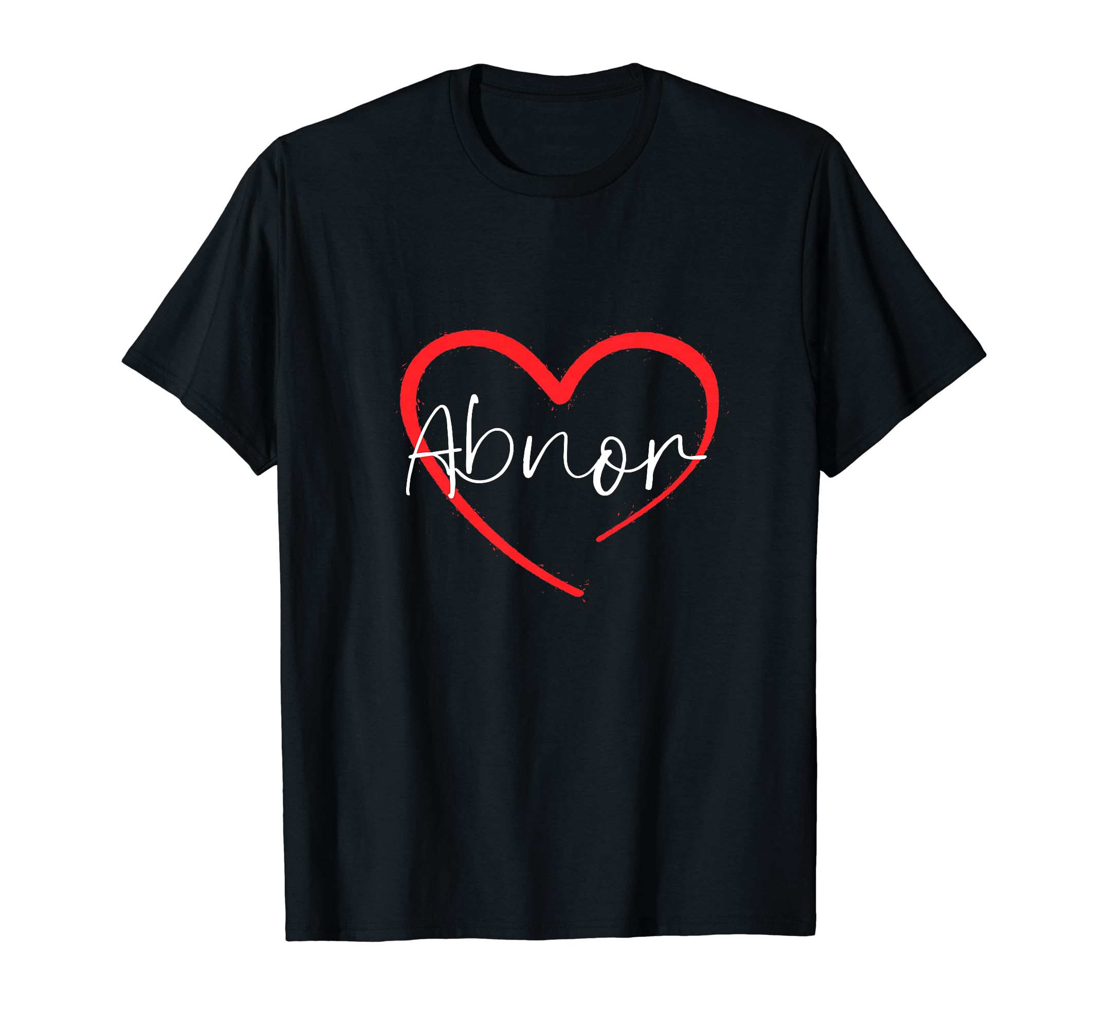 Abnor I Heart Abnor I Love Abnor Personalized Tee T-Shirt
