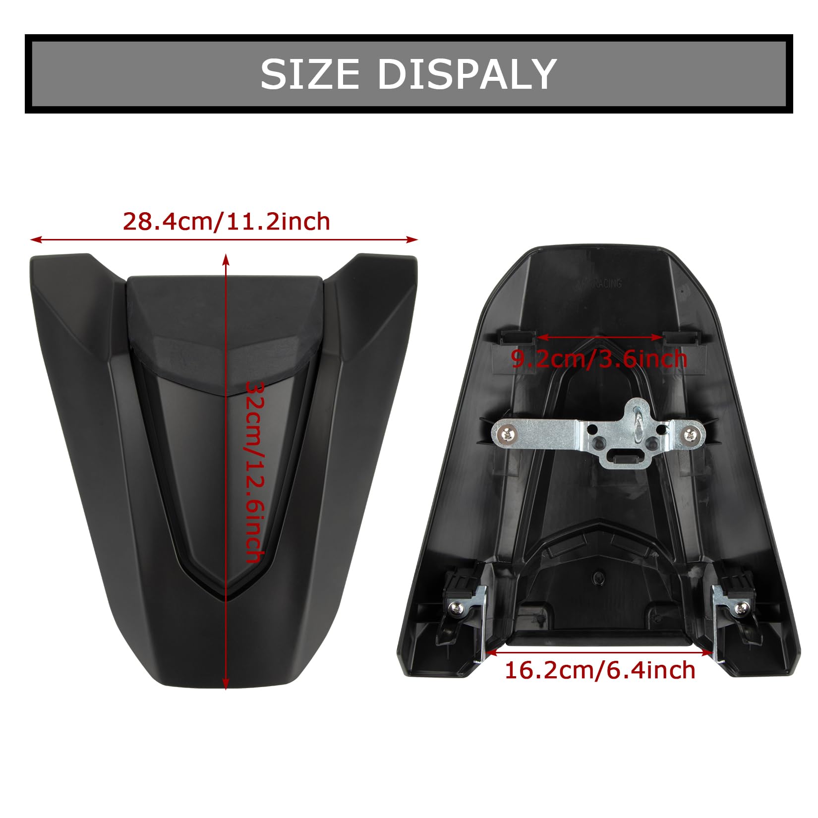 psler Rücksitzbezug für CB650R CBR650R 2018 2019 2020 2024 Rücksitzkappe Motorradzubehör (Mattschwarz)