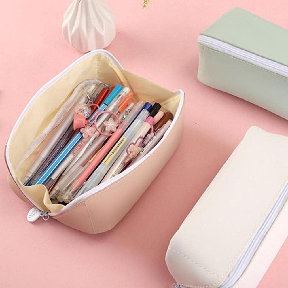 Piórnik Przechowywanie Ołówków Pudełko Na Artykuły Biurowe1 Pc Duża Pojemność Pu Kolorowe Ołówek Pudełko Kreatywne Torby Korea Tkanina Pudełko Pudełko Szkoła Urząd Biurowy Artykuły Papiernicze-Różowy