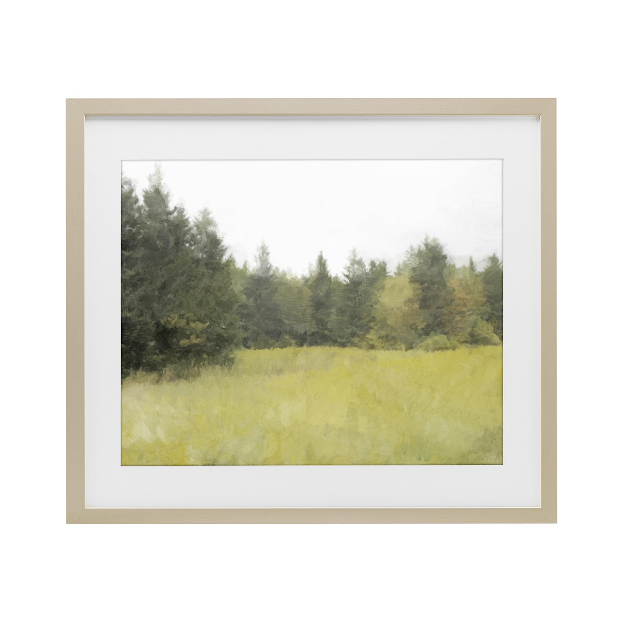 Stupell Industries Harvest Pine (Textured) Forest Clearing Serenity Landscape, 17 X 21 Inch Framed Print Under Glass