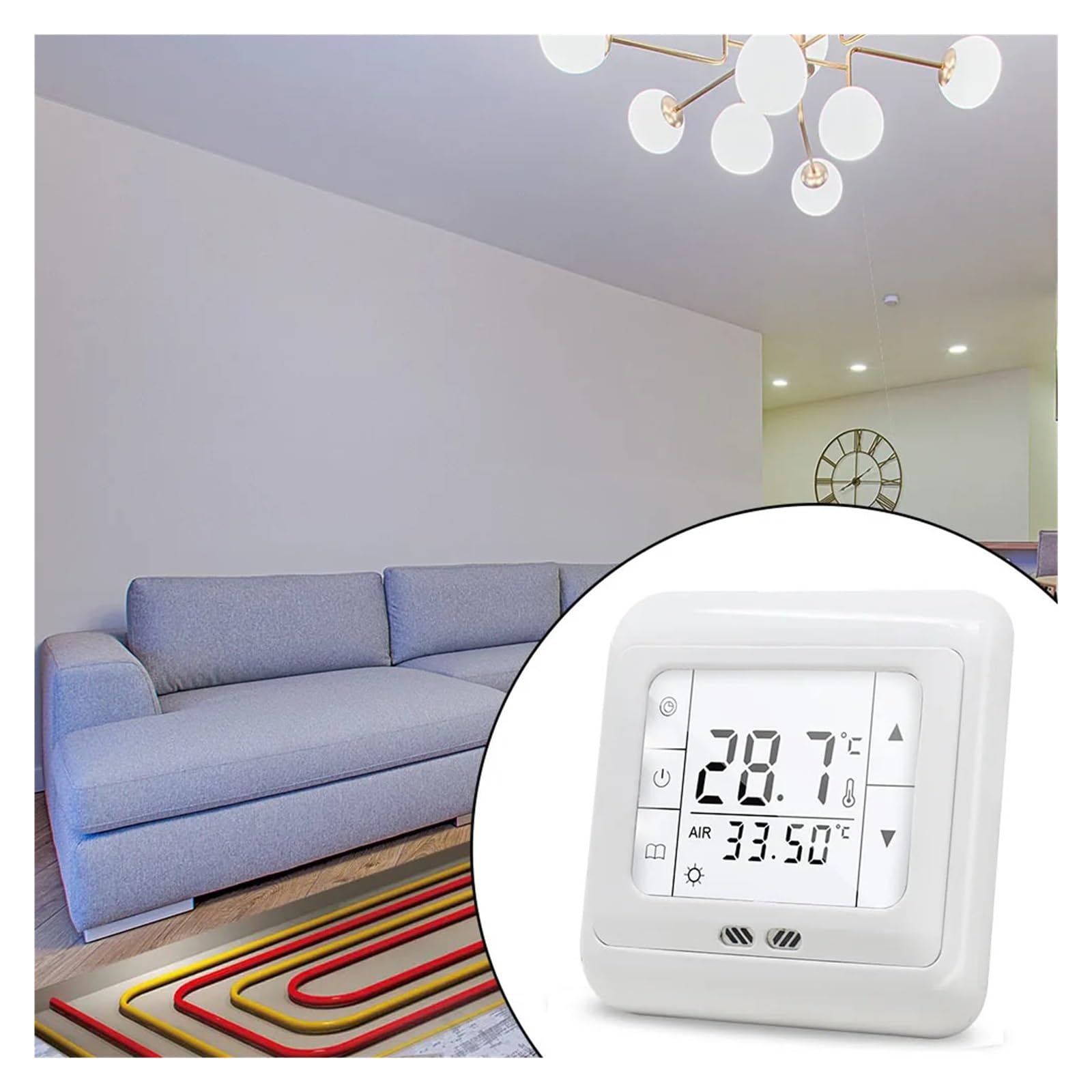 Termostat, 2 Szt. WIFI Cyfrowy Regulator Temperatury Ekran Dotykowy Termostat Ogrzewania Podłogowego Mechaniczny Kontroler Ciepłego Pokoju