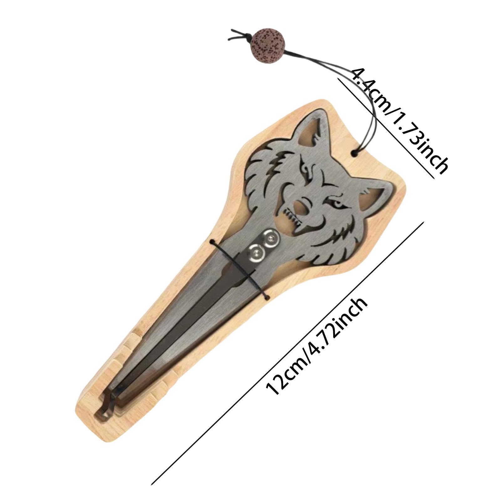 predolo Maultrommel mit Koffer – Hochleistungs-Leichtbau-Instrument aus robustem Edelstahl – Geschenkidee, Wolf