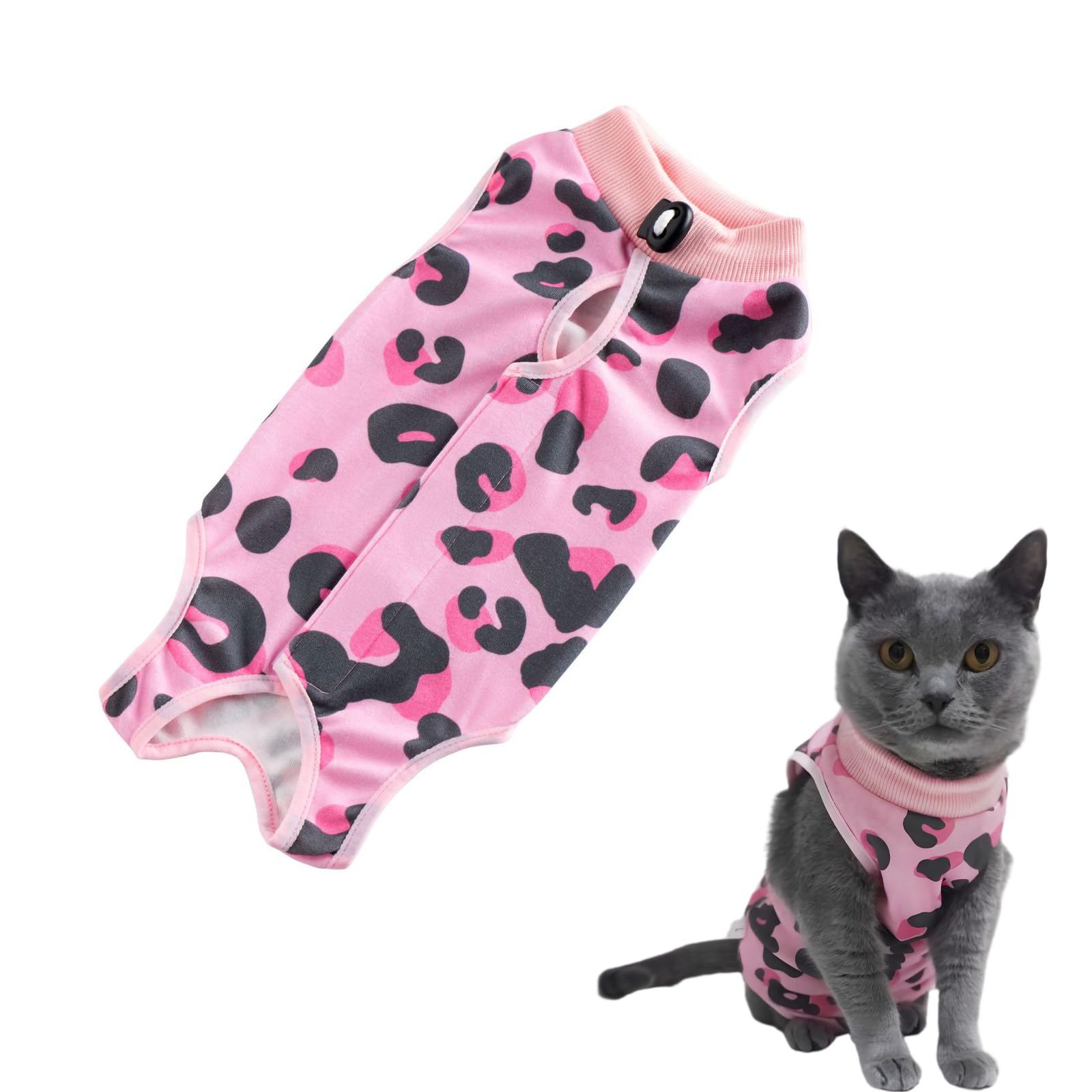 Cat Professional Recovery Suit,Body Suits for Abdominal Wounds or Skin Diseases,E-Collar Alternative for Cats, Onesie Cat Clothes After Surgery Collar & Cone Alternative — image 1