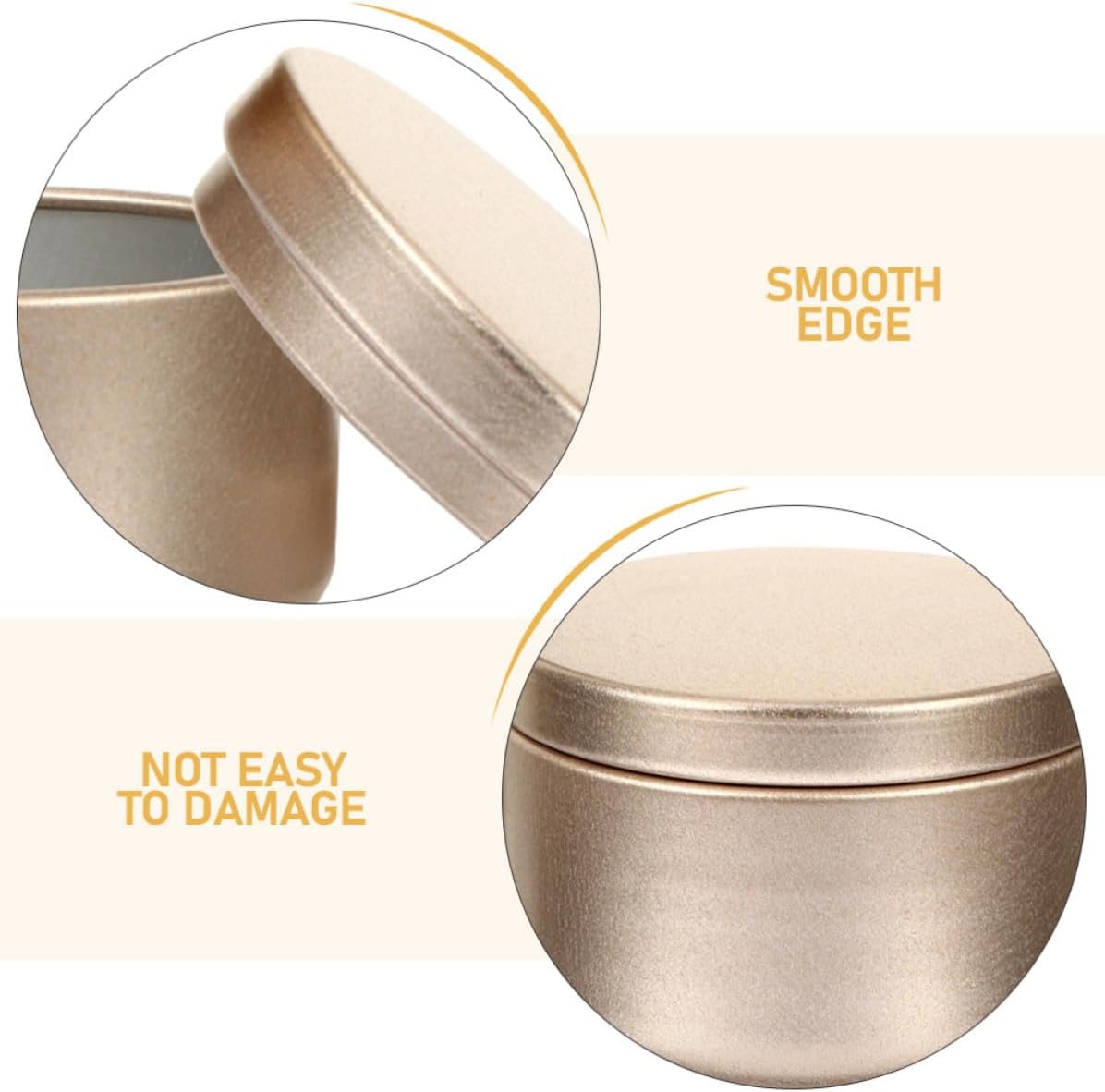 Cabilock Aluminum Essential Oil Candle Jars Compact Metal Containers 50ml 10pcs with Airtight Seal Reusable DIY Candle Holders for Travel and Spa Use