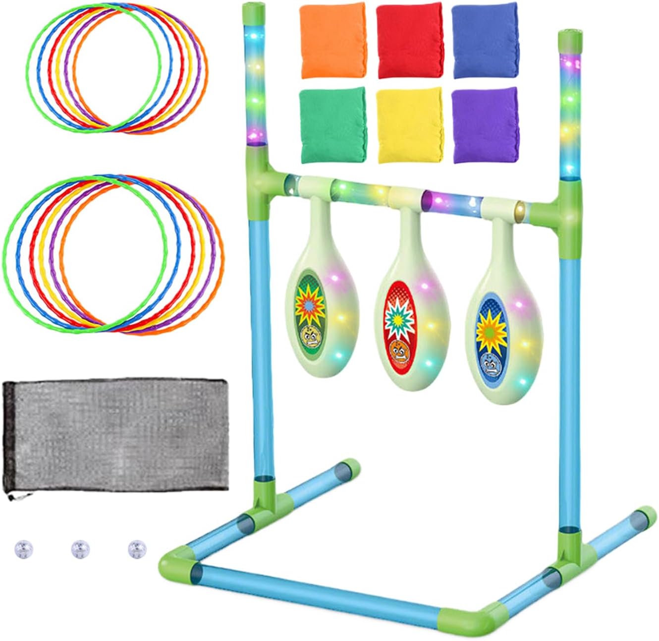 Genérico Toss Game | Complete Set with Storage, 2 in 1 Educational Set - for Indoor Home Outdoor Garden Exercise Party Family Adults Kids Teens