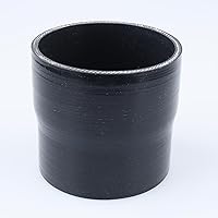 Vista 2 de AC PERFORMANCE ID 4" a 3.75" (4.016 in a 3.740 in) Reductor recto, longitud 4" (100mm), 4 capas reforzadas, manguera universal de silicona pura Negro