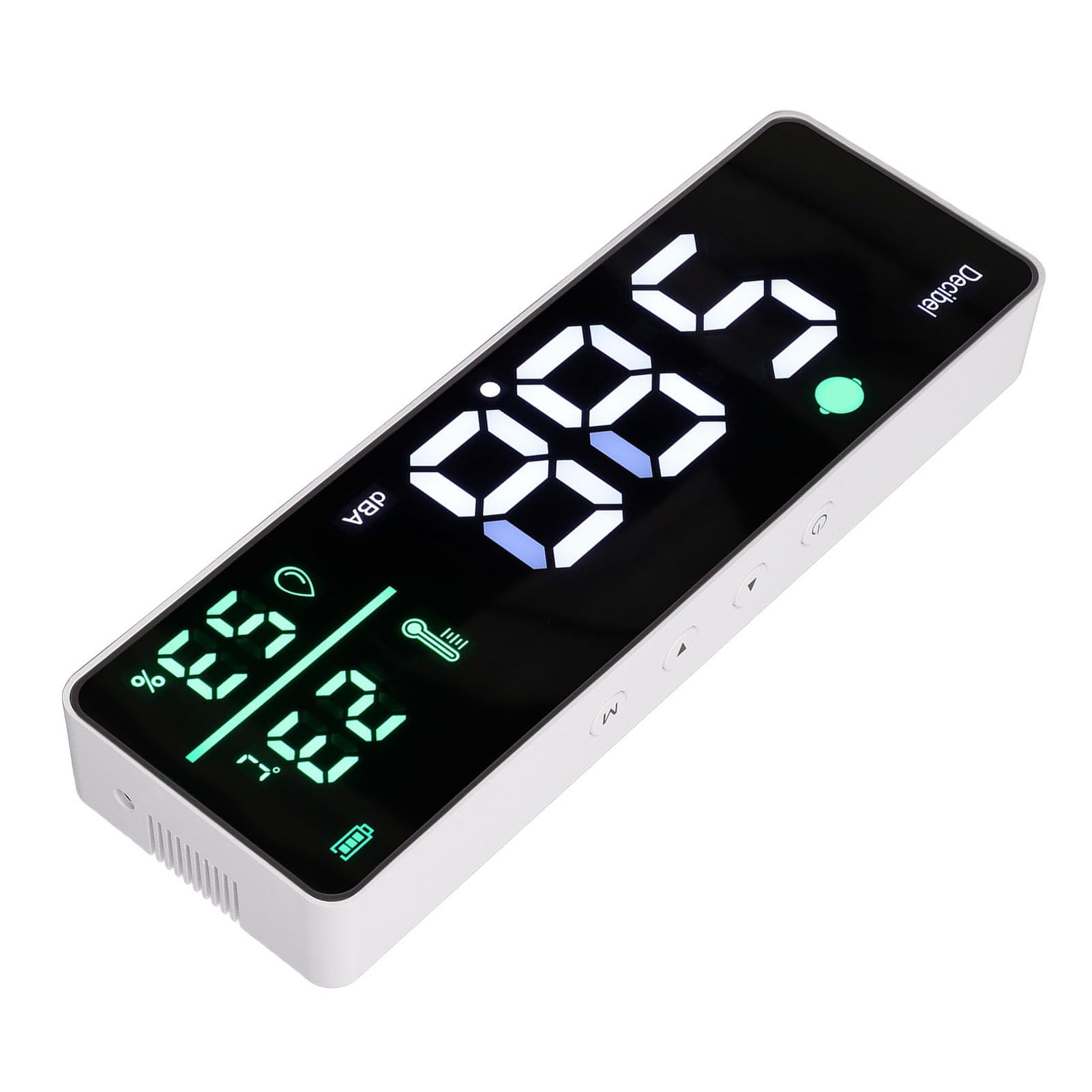 Generic Medidor de Ruido Brillo Ajustable Multifunción Alarma de Pared Automática Medidor de Nivel de Sonido Pantalla Clara y Precisa con Cable USB de Fábrica