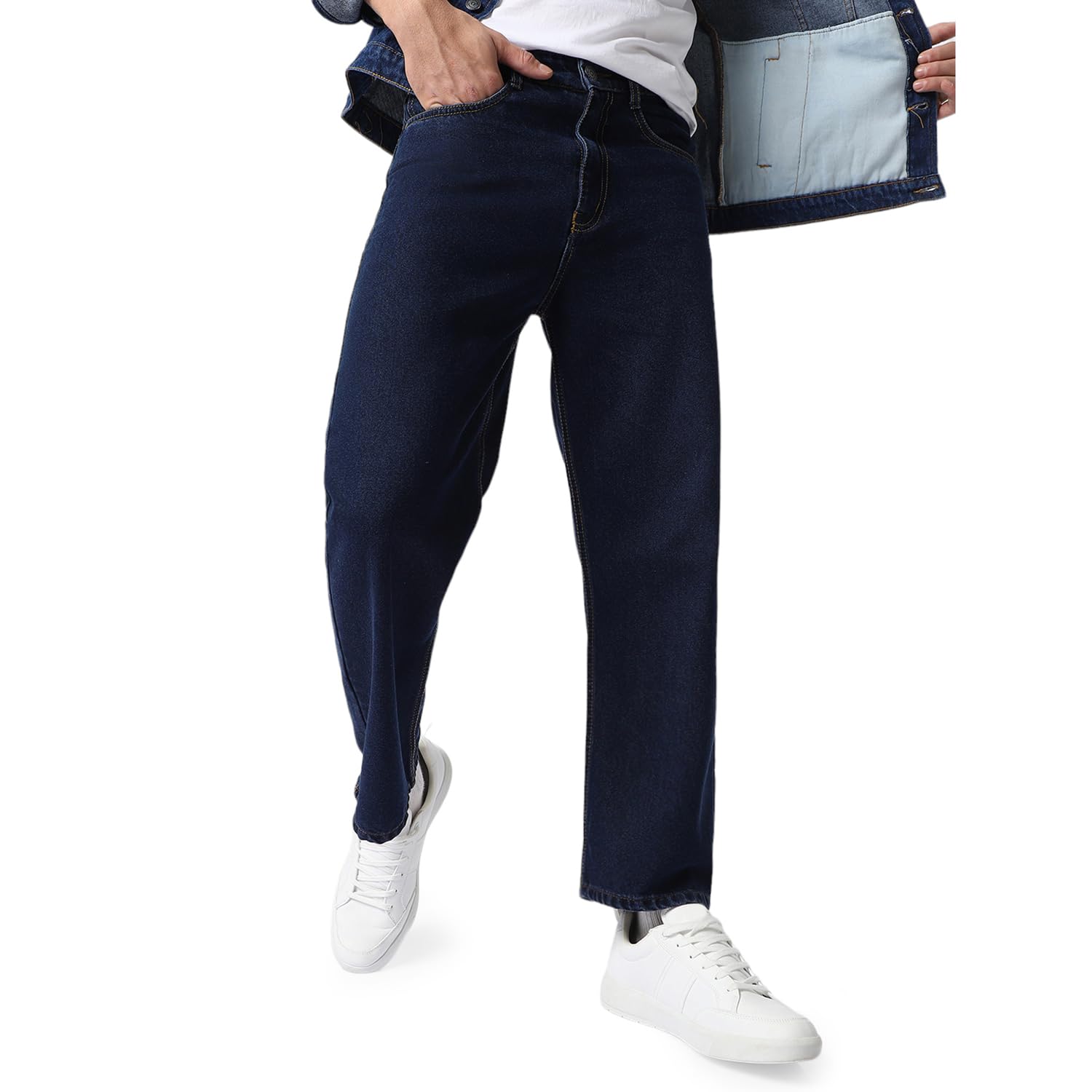 Urbano Fashion Mens Dark Blue Loose Baggy Fit Washed Jeans Non-Stretchable (jeanloose-dblue-38) (B0CVV3XQWW) Amazon Price History, Amazon Price Tracker