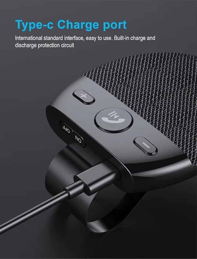 Kit de Altavoz Manos Libres Bluetooth 5.0 para Coche miniatura 8