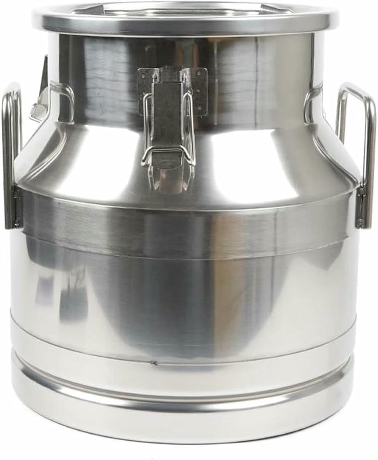20L Milk Can, 201 Stainless Steel Water Bucket with Locking Sealed Lid Beverage Dispenser Airtight Food Storage Containers for Home Farm
