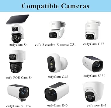 Pole Mount Bracket Compatible with eufy Security eufyCam S4, eufy Security Camera C31, eufyCam C37, eufy PoE NVR Security System S4 Max, Metal Outdoor Wall Corner Mounting Adjustable Position Holder