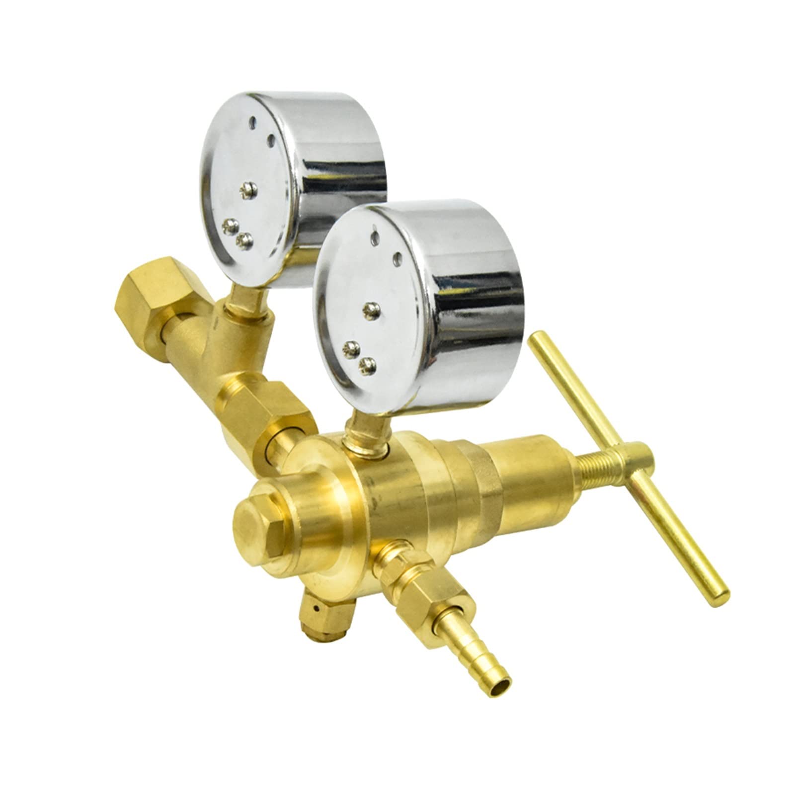 YQD-370/YQY-370/ YQQ-370 Druckminderer Vollkupfer Manometer Druckminderer Druckminderventil Haltedruck (Color : YQY370 O2 0-10Mpa, Size : Yellow)